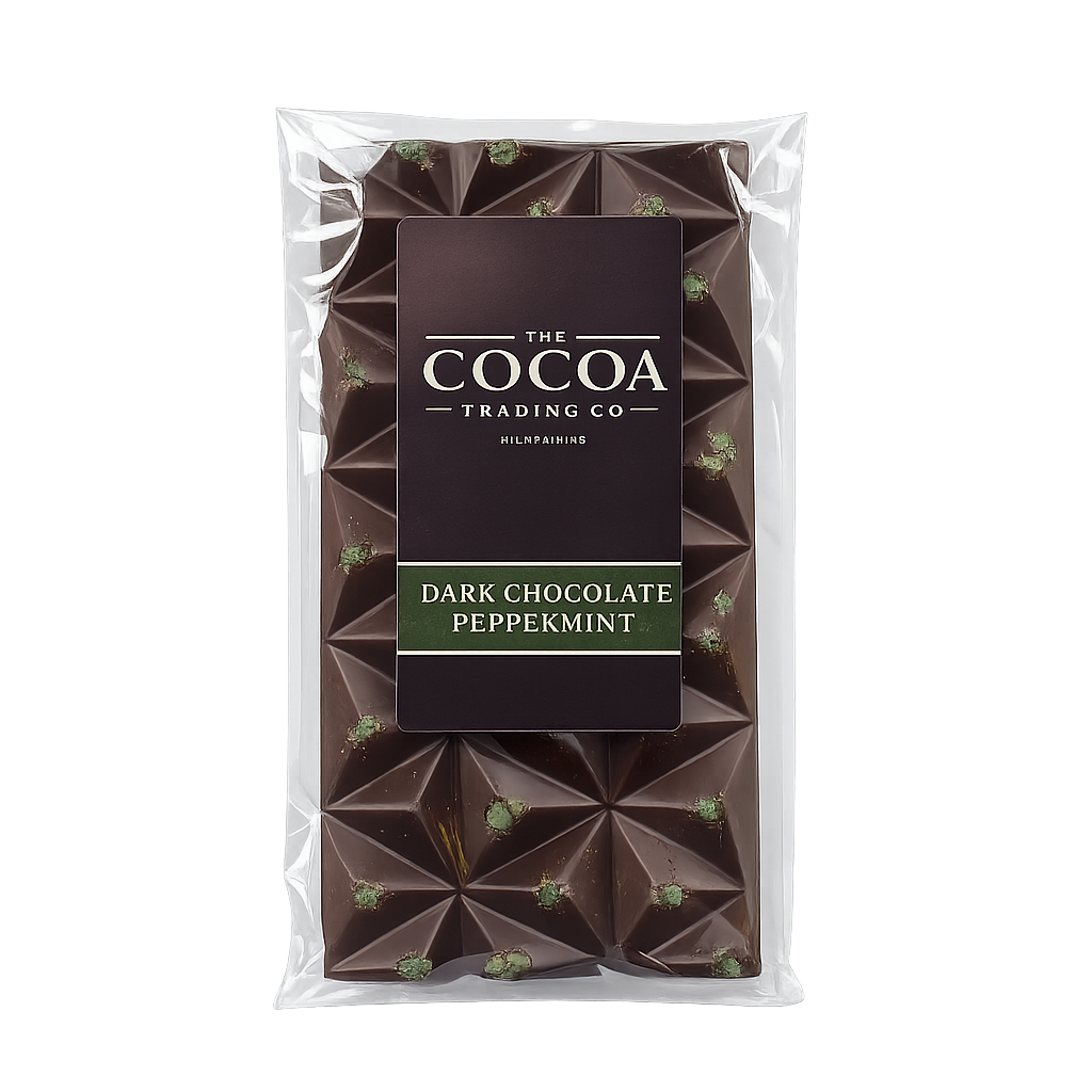 54% Belgian dark chocolate bar with peppermint